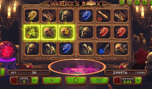Tragaperras Warlock’s Book