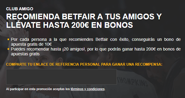bono 10€ Betfair