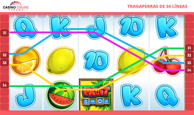 Tragaperras 34 lineas pago