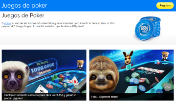 888 poker juegos