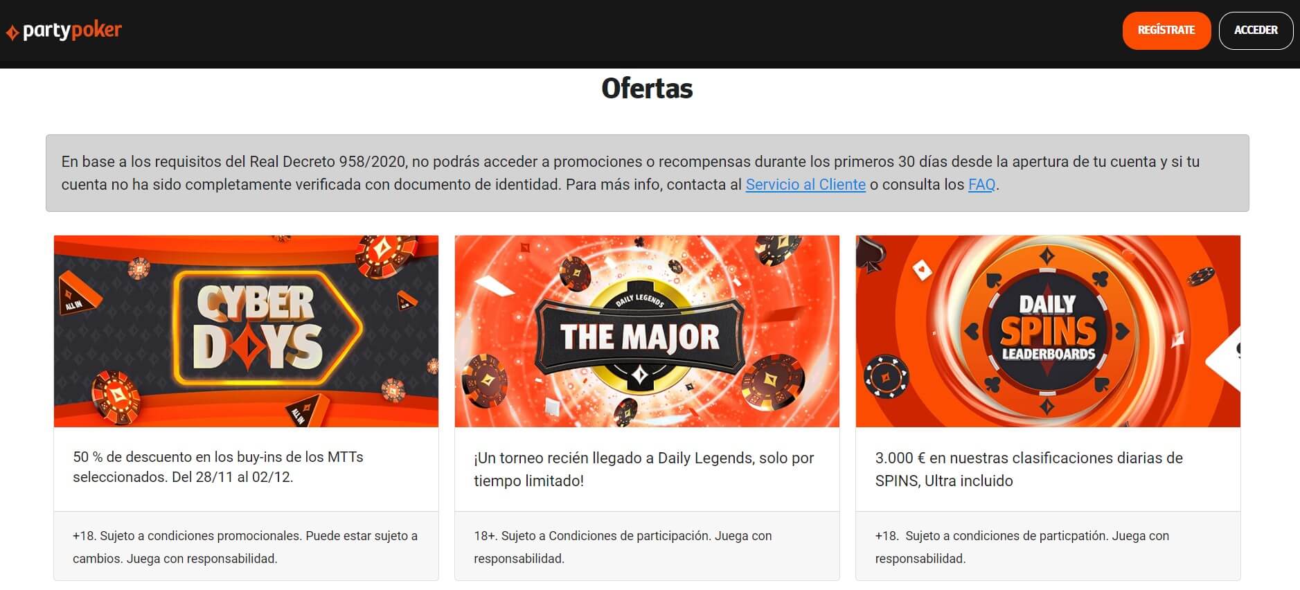 Ofertas PartyCasino