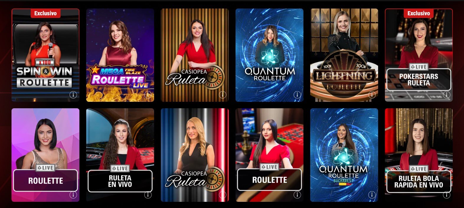 Ruleta en vivo PokerStars