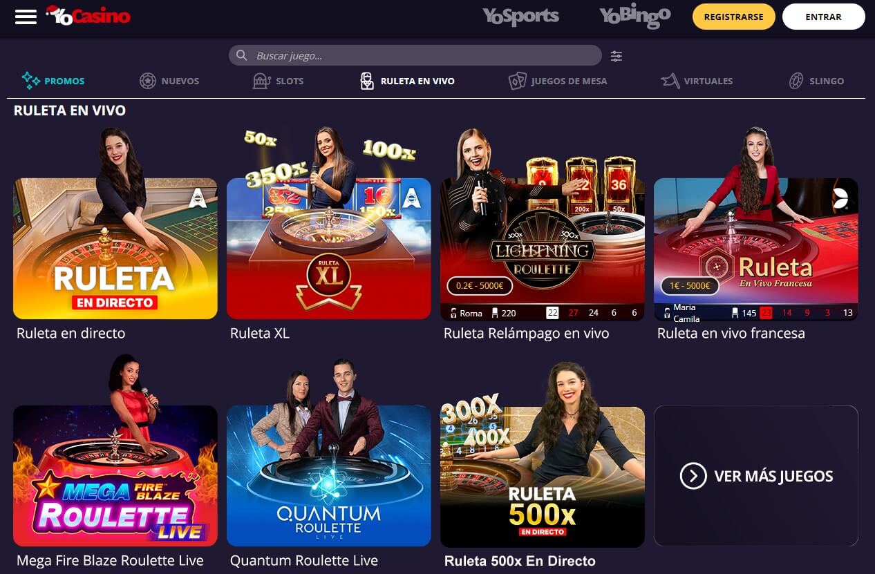 Ruleta en vivo de Yocasino