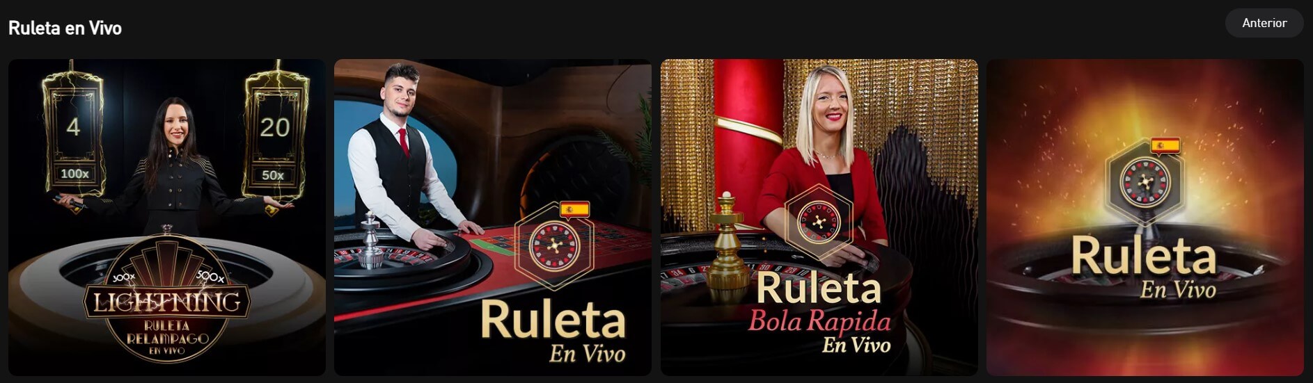Ruletas en vivo Casino 777