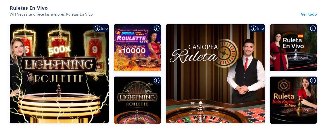 Ruletas en vivo William Hill