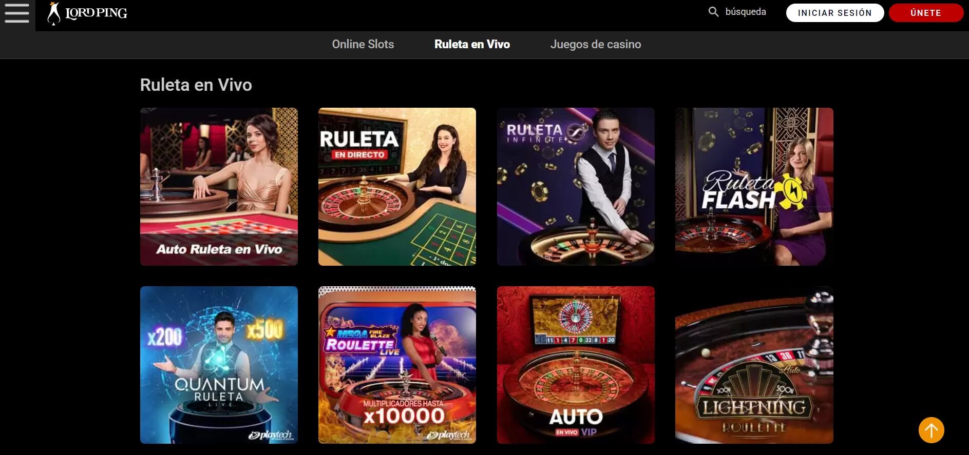Ruletas en vivo de LordPing