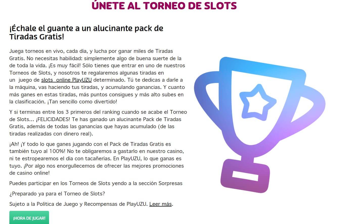 Torneo de Slots - PlayUZU