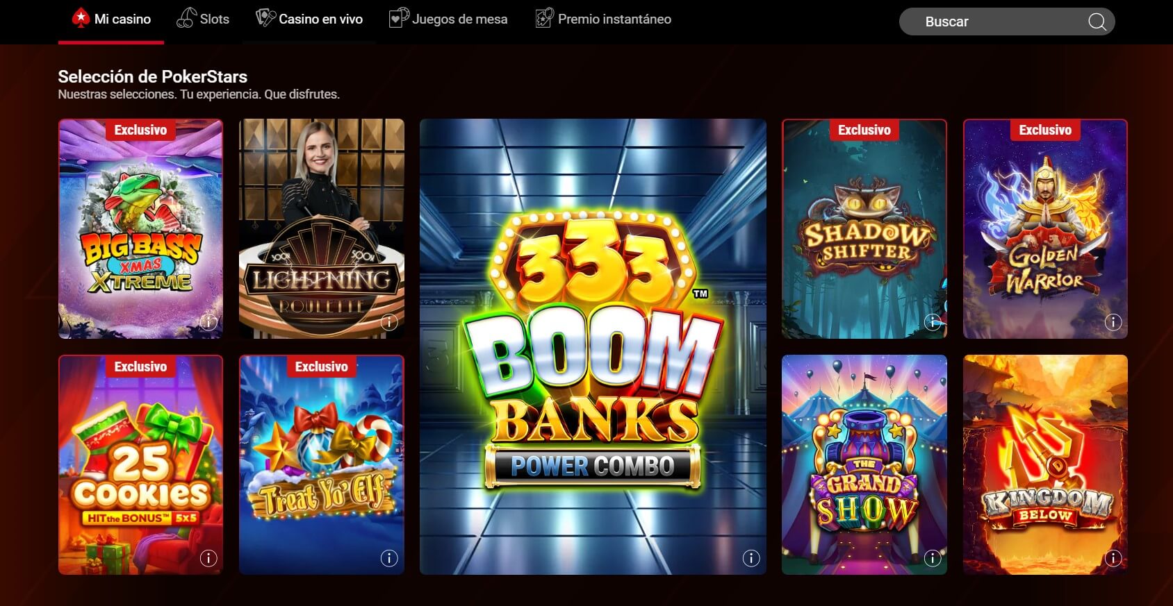 Variedad de juegos en PokerStars