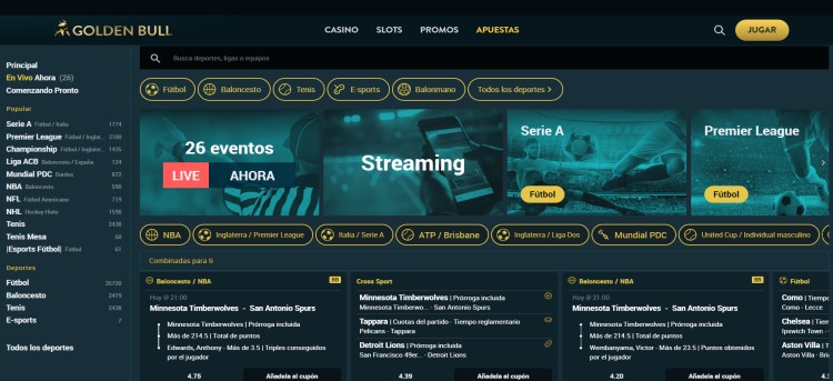 Apuestas deportivas de Goldenbull