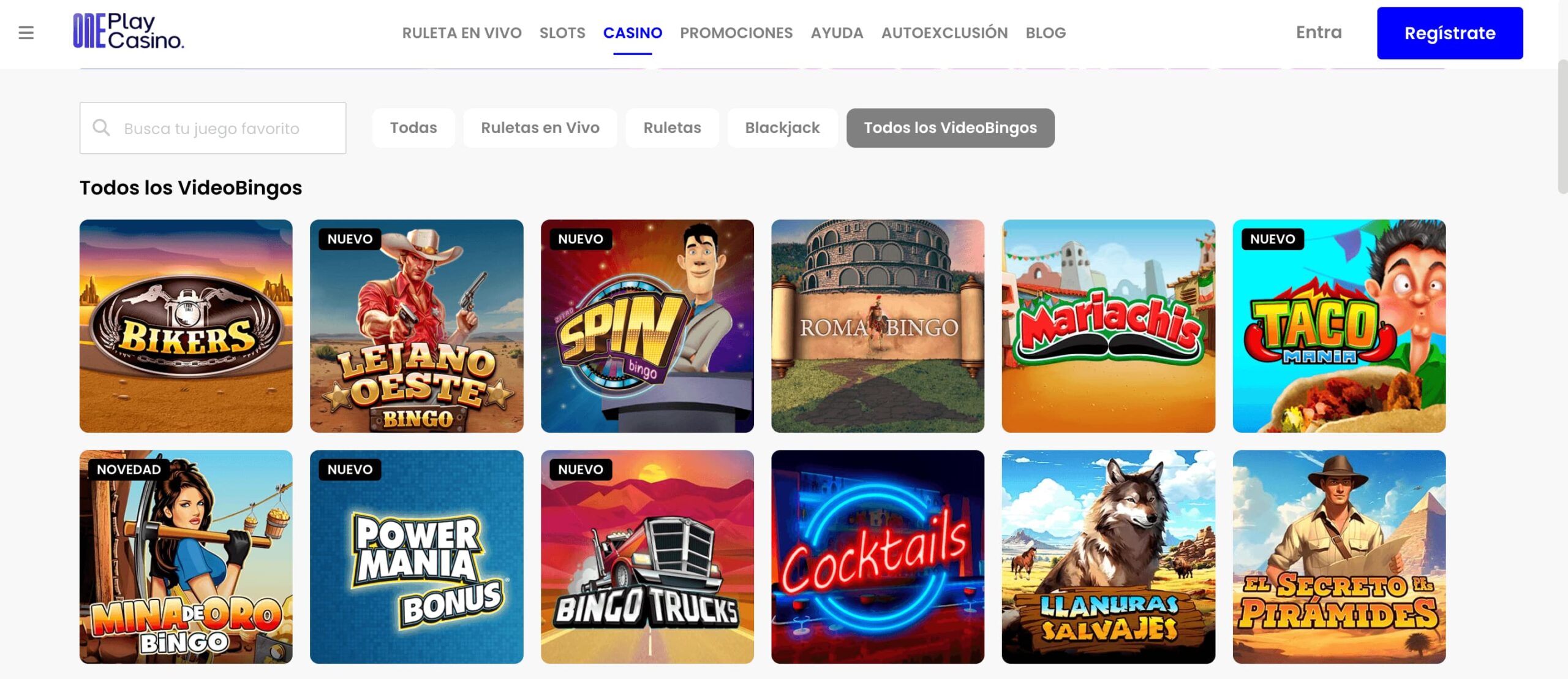 oneplay casino bingo